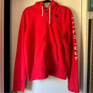 Abercrombie & Fitch coral hoodie jacket size medium